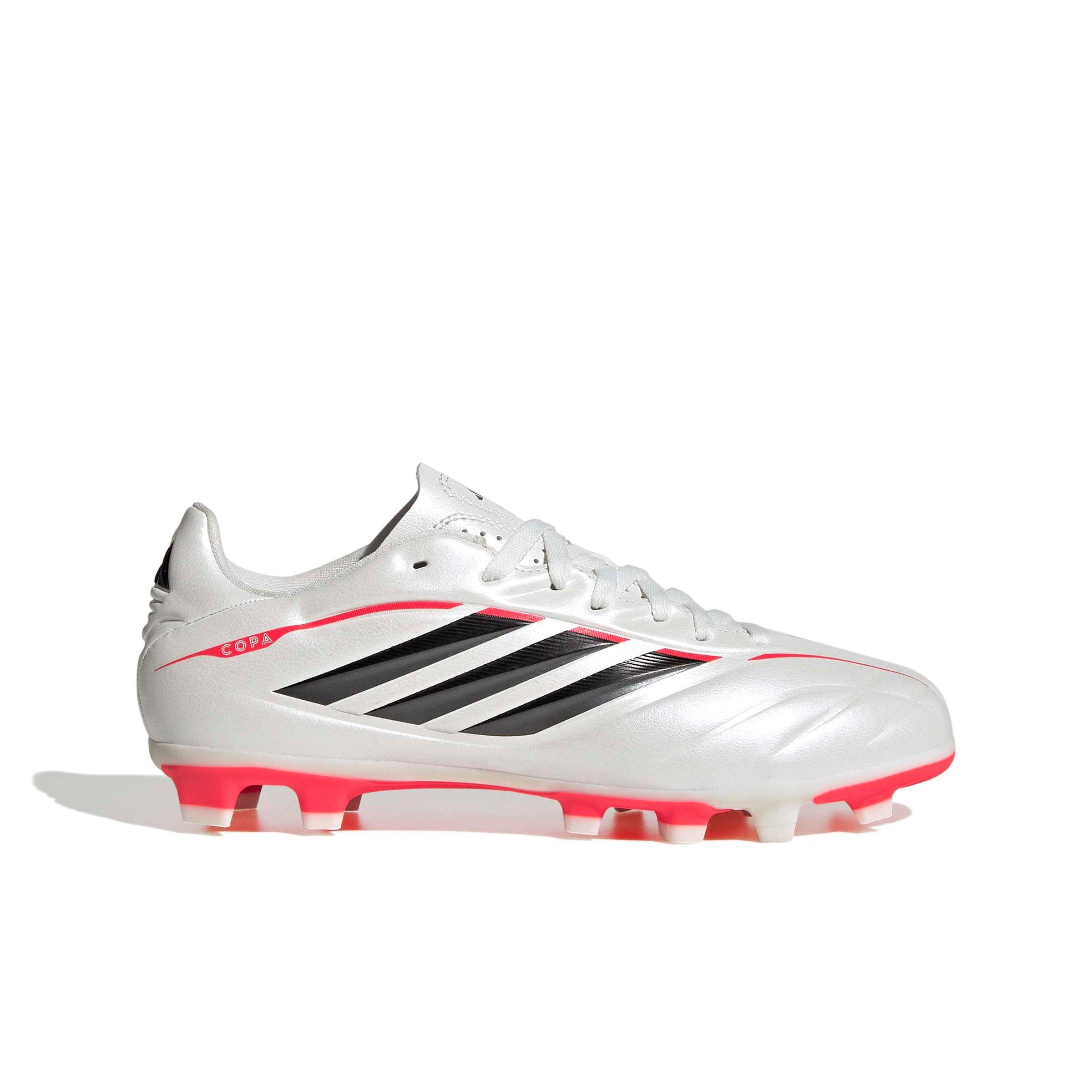 adidas Copa Pure IV Club FG "Zero Metallic/Ftwr White/Lucid Red" Grade School Kids' Soccer Cleat - ZERO/BLACK/RED